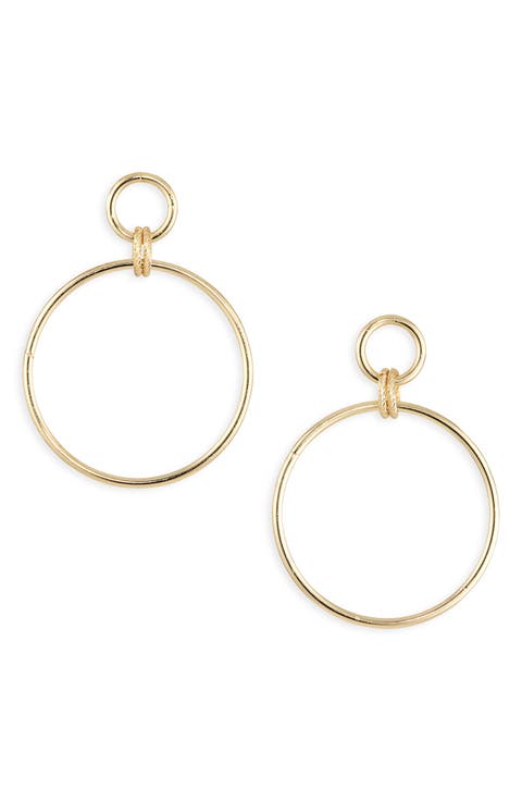 Slinky Ring Frontal Hoop Earrings