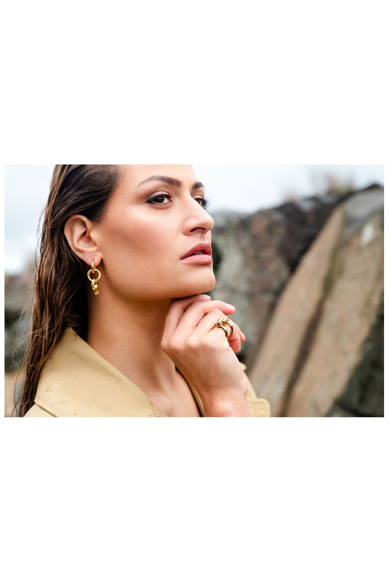 Italian Chain Drop Earrings, Alternate, color, 14K GOLD
