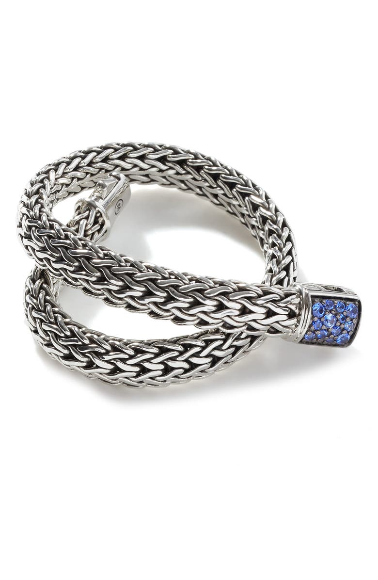 John Hardy Reversible Icon Bracelet, Sterling Silver, Pavé, 6.5mm, Alternate, color, 
