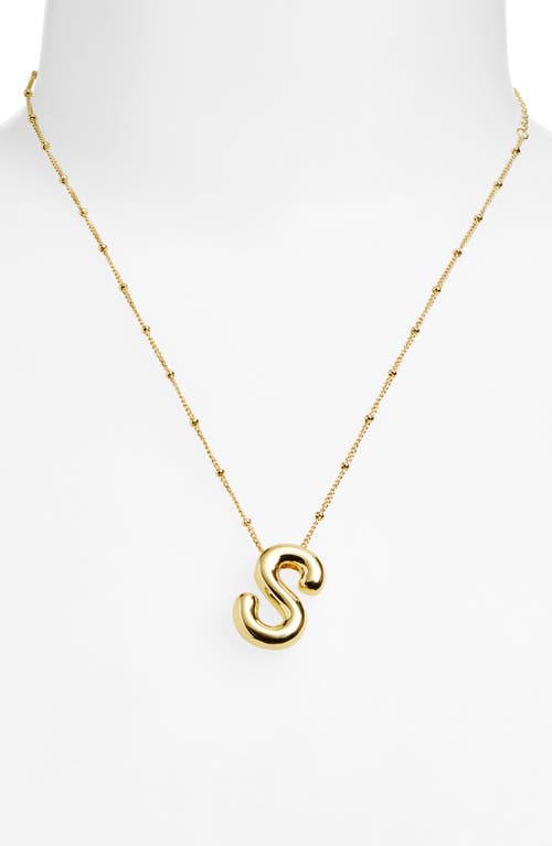 Leith 3d Initial Pendant Necklace In Gold