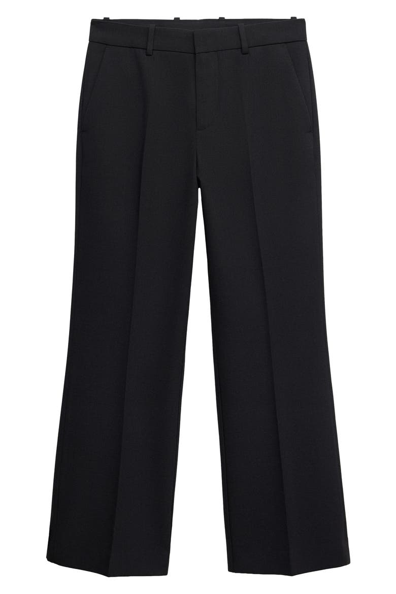 Low Rise Cropped Trousers, Alternate, color, BLACK