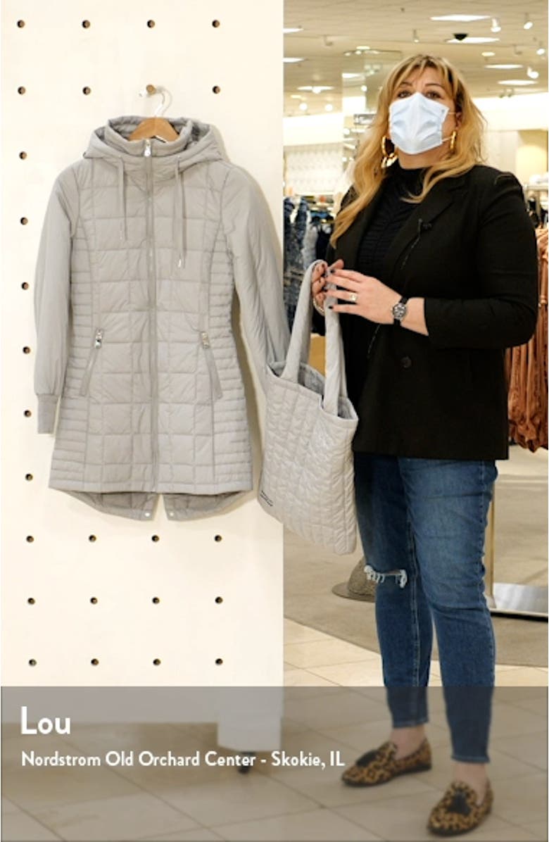 Water Resistant Puffer Hooded Jacket & Tote, sales video thumbnail