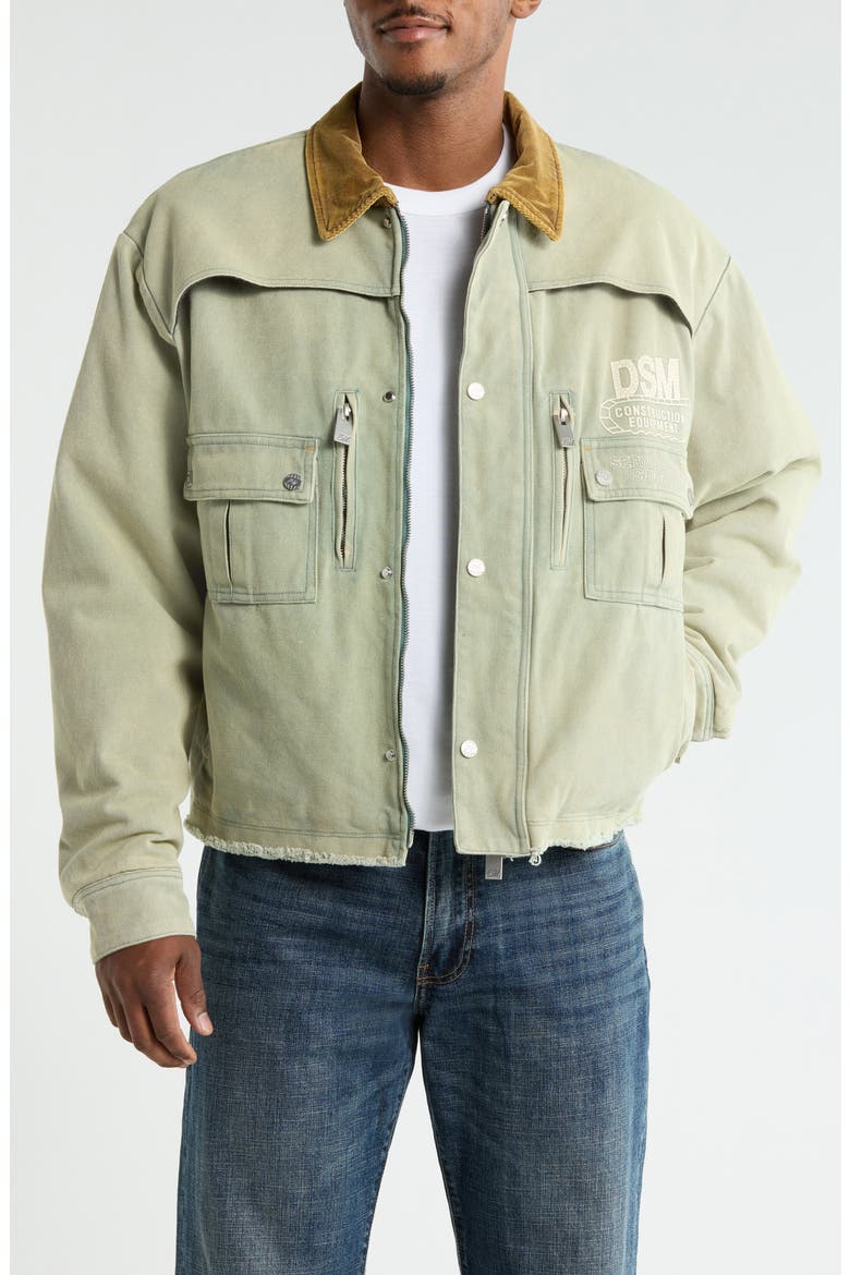 Hopkins Denim Construction Jacket (Nordstrom Exclusive), Main, color, SAGE