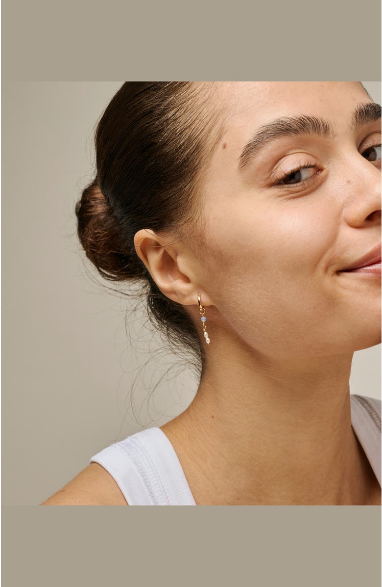 Enamel Copenhagen Liva Hoops, Alternate, color, Blue Quartz