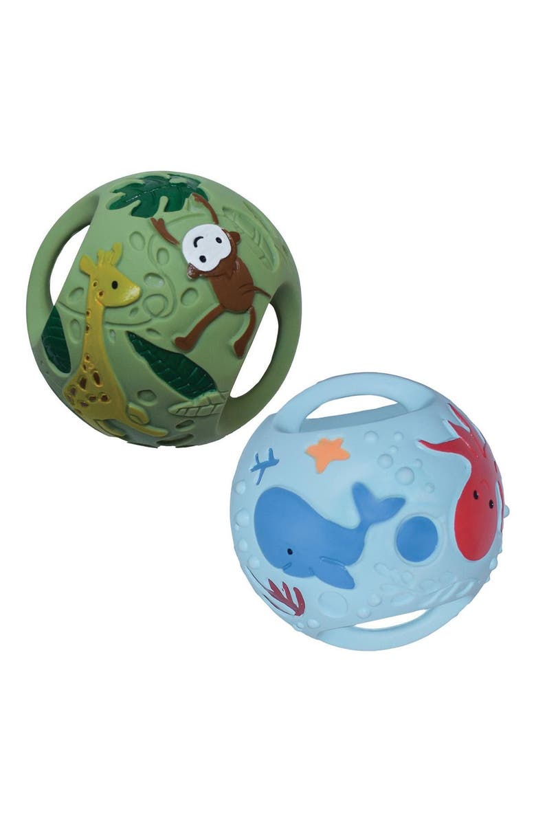 Tikiri Multi-Sensory Grabbing Balls - Set of 2, Main, color, Multicolored