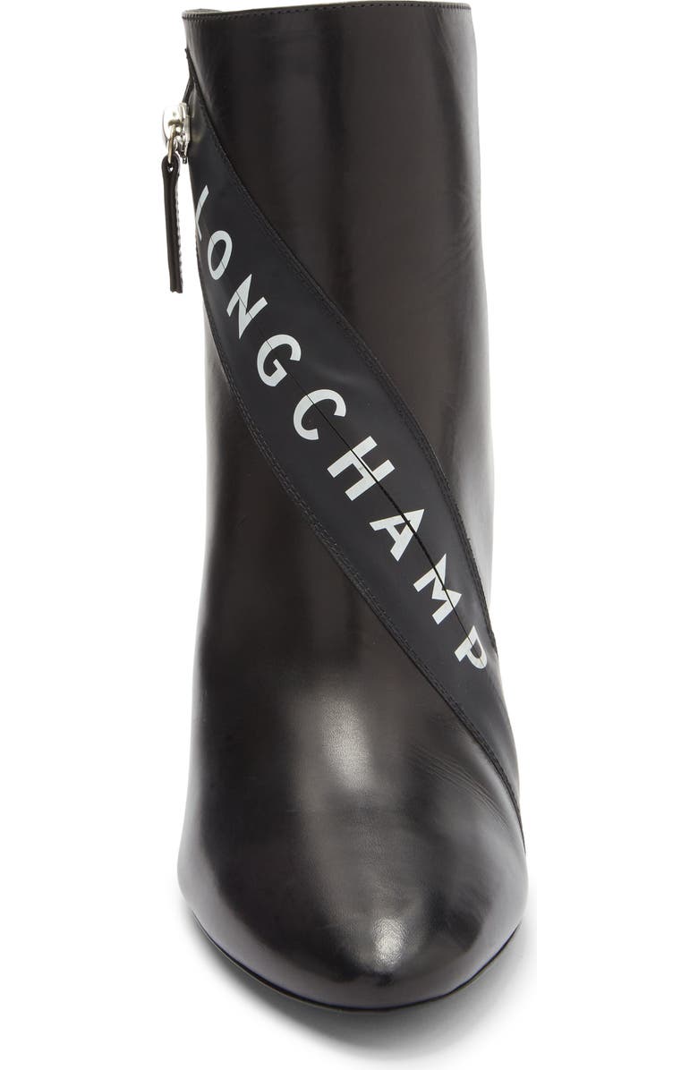 Longchamp Logo Ankle Boot, Alternate, color, Black