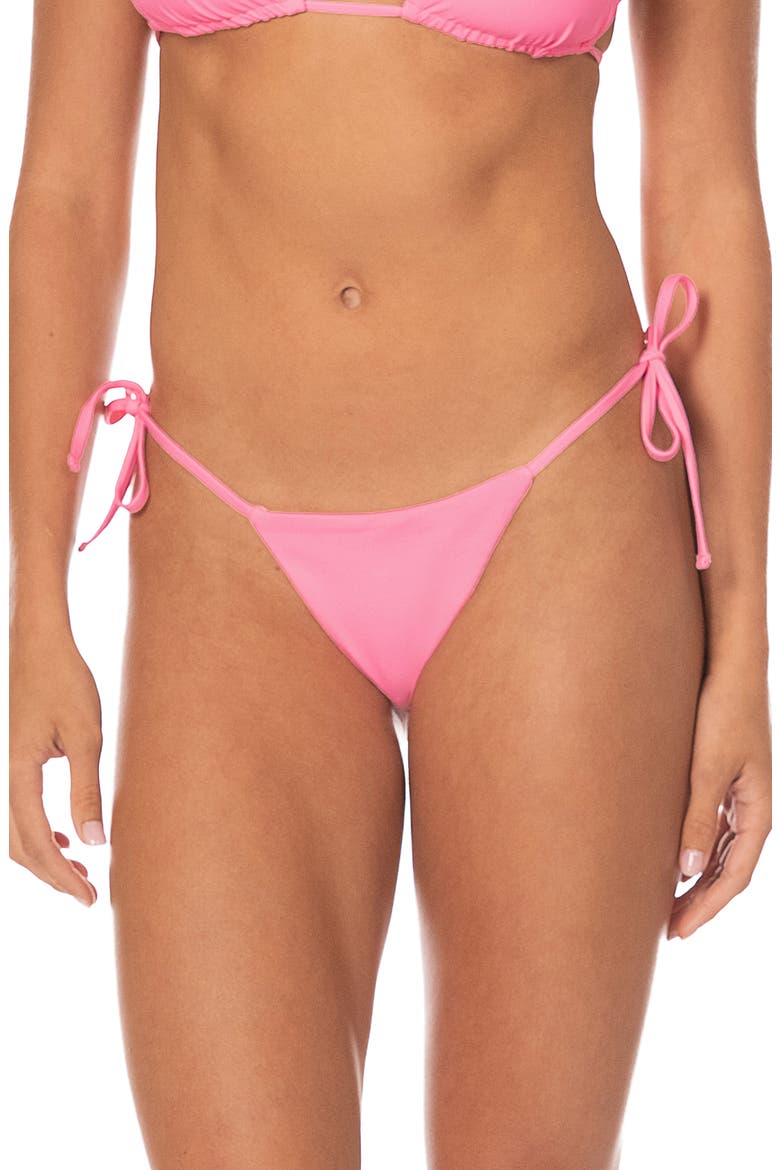 None Sunning Cheeky Side Tie Swim Bottoms, Main, color, PINK