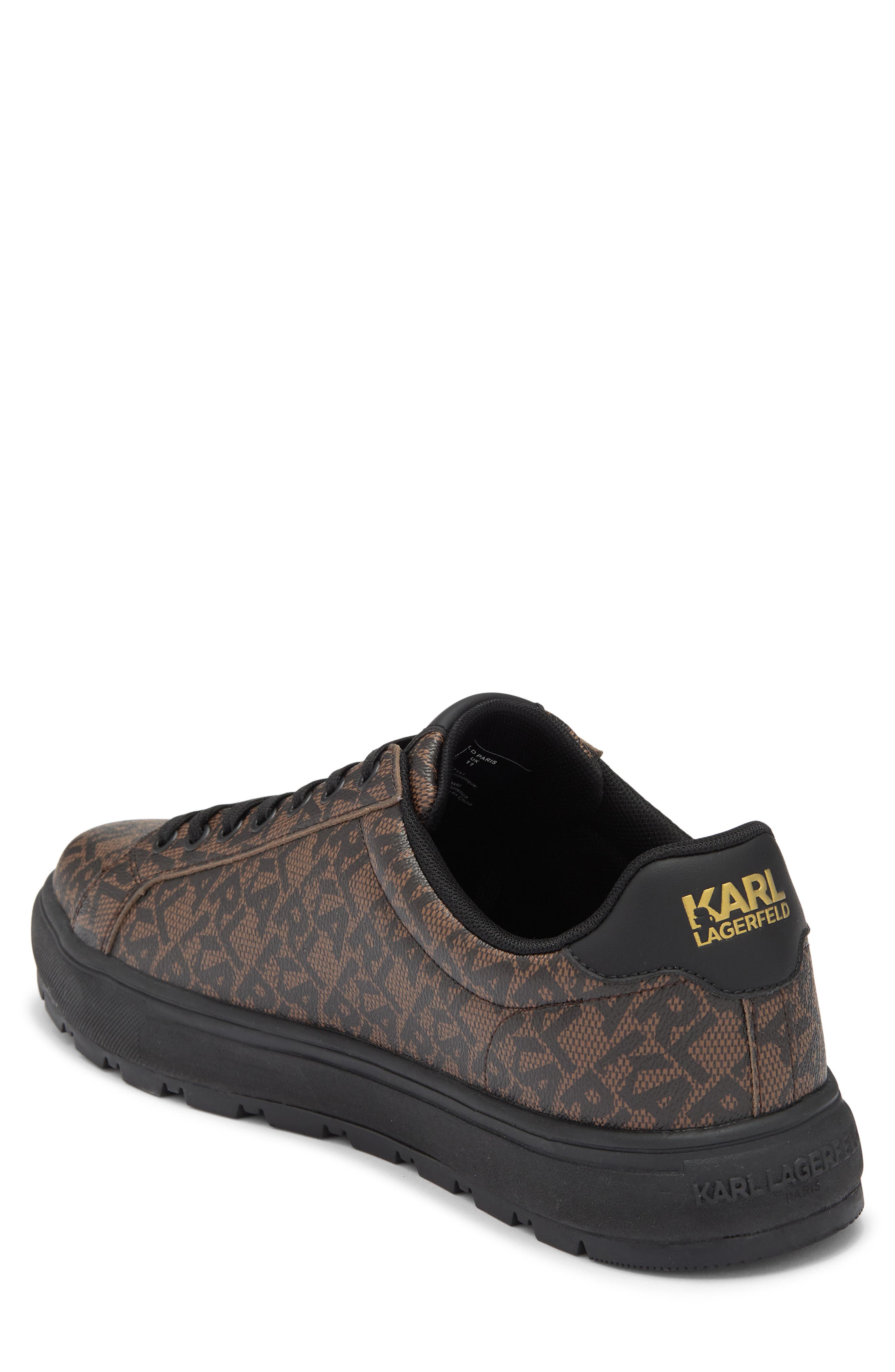 Allover Logo Sneaker, Alternate, color, COGNAC/ BLACK