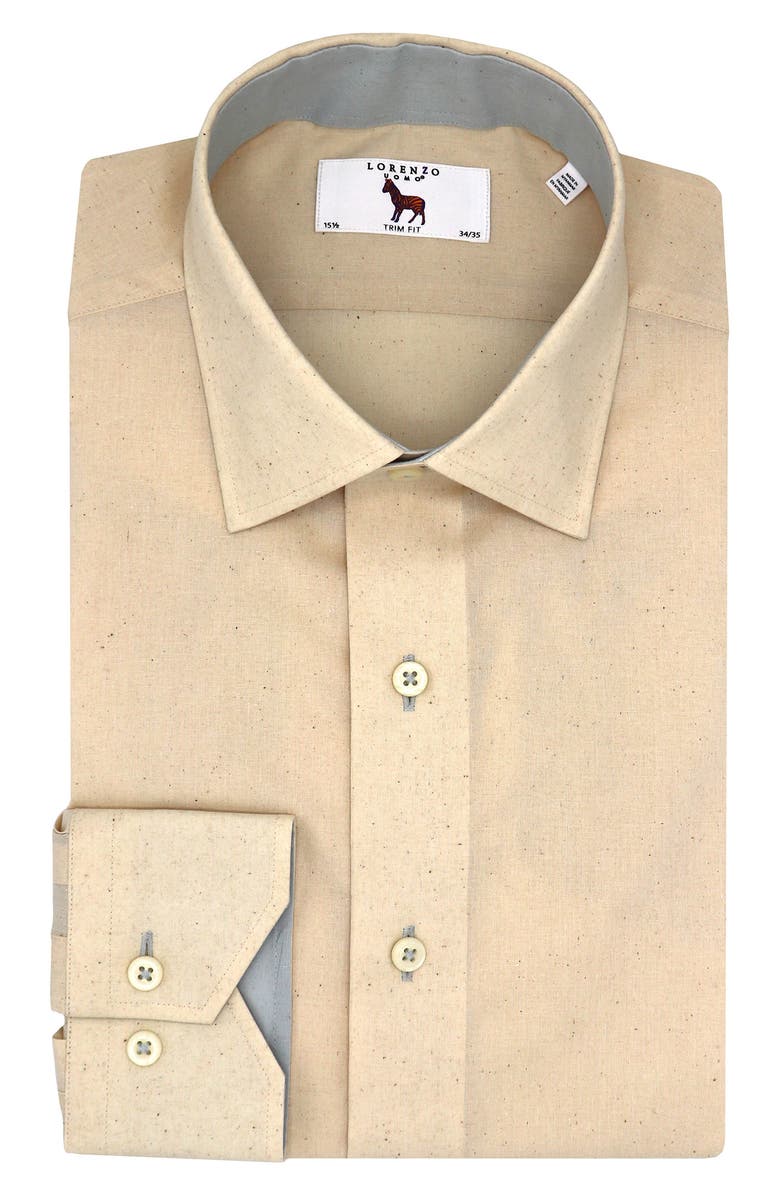 Lorenzo Uomo Trim Fit Solid Dress Shirt, Main, color, 
