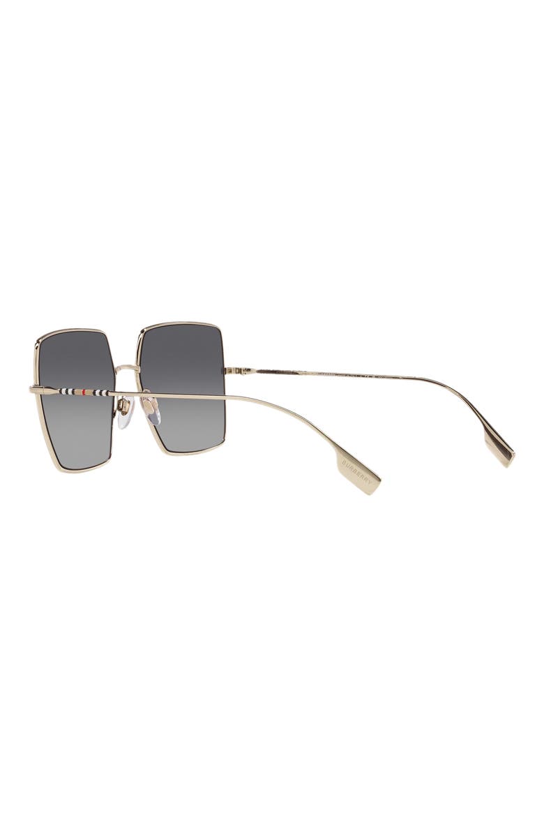 58mm Gradient Polarized Square Sunglasses, Alternate, color, GREY GRADIENT