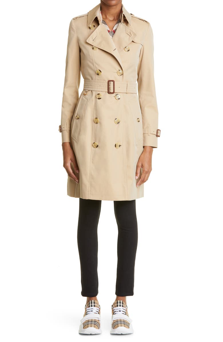 Burberry Slim Fit Heritage Chelsea Trench Coat, Alternate, color, Honey