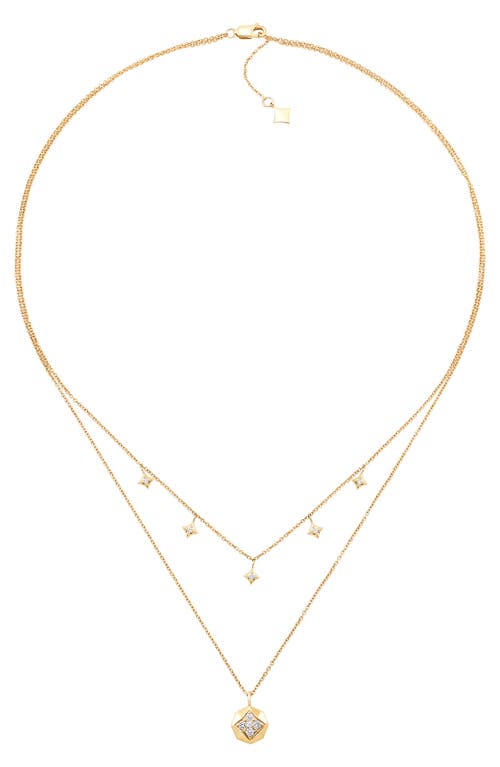 Frankie & Zoe Diamond Layered Necklace In Gold