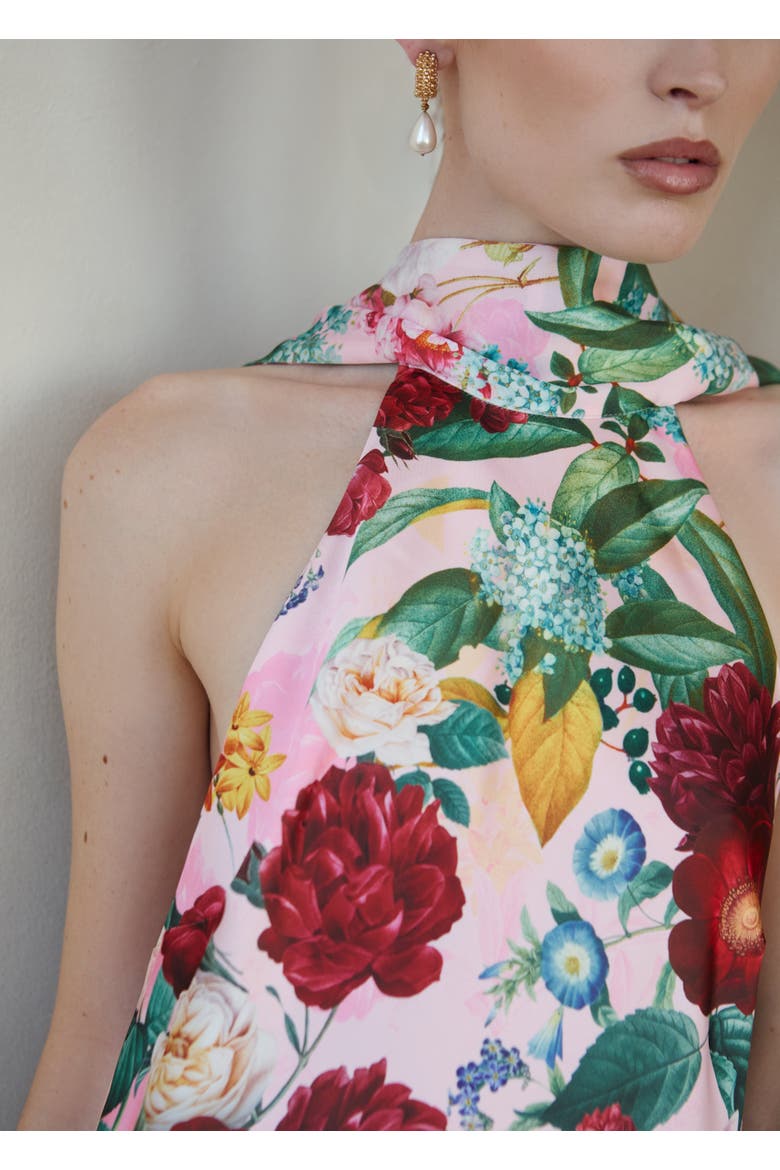 Maliya Feather Dress in Petal Muse, Alternate, color, Petal Muse