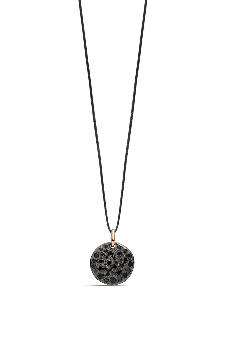 Sabbia Diamond Necklace Enhancer, Main, color, ROSE GOLD/ BLACK DIAMOND