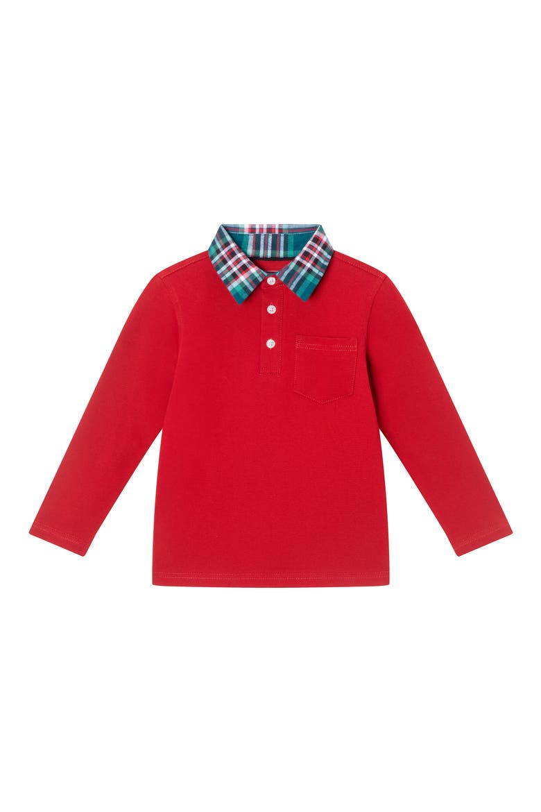 Kids' Holiday Long Sleeve Polo & Pants Set, Alternate, color, RED HOLIDAY