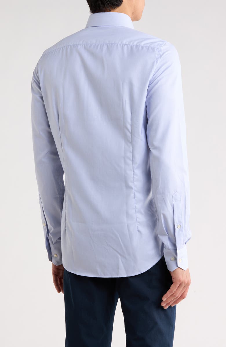 Emanuel Berg Traveller Stripe Modern Fit Dress Shirt, Alternate, color, Bright Blue