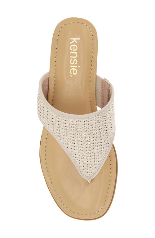 Kensie Abigail Woven Sandal In Off White