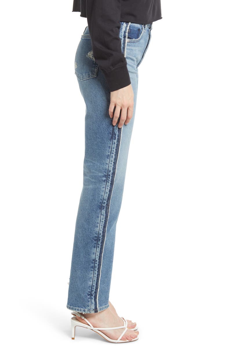 AG Alexxis High Waist Release Seam Straight Leg Jeans, Alternate, color, 