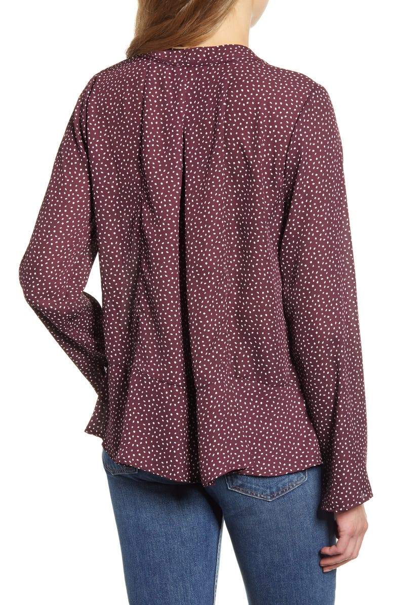 Bobeau Samara Tie Neck Long Sleeve Blouse, Alternate, color,