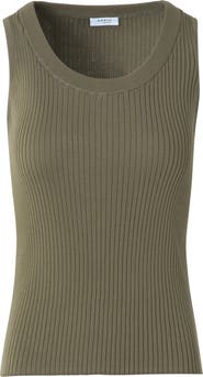 Akris punto Rib Cotton Sweater Tank