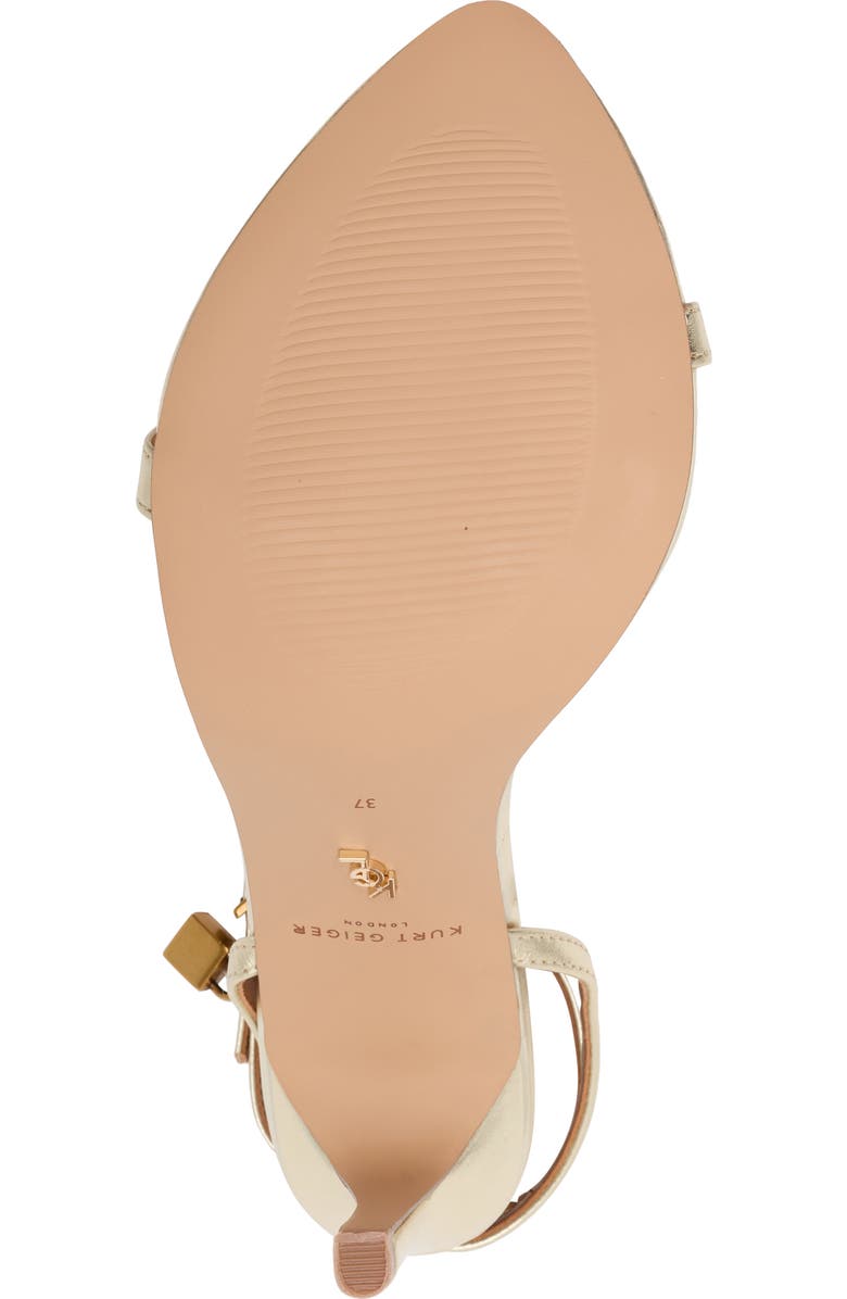 Kurt Geiger London Brixton Ankle Strap Stiletto Sandal, Alternate, color, Gold