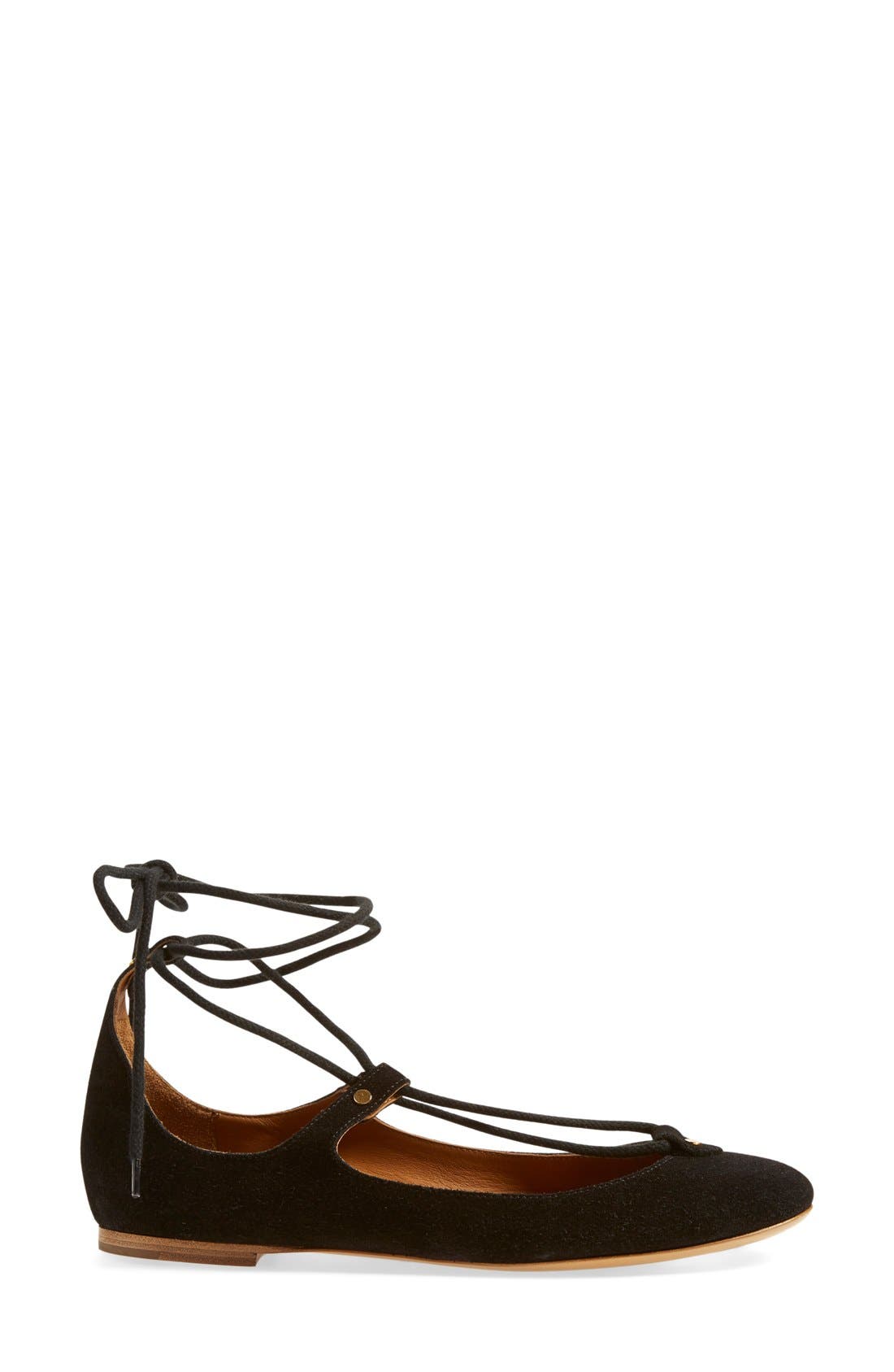Chloé 'Foster' Lace-Up Ballet Flat, Alternate, color, 