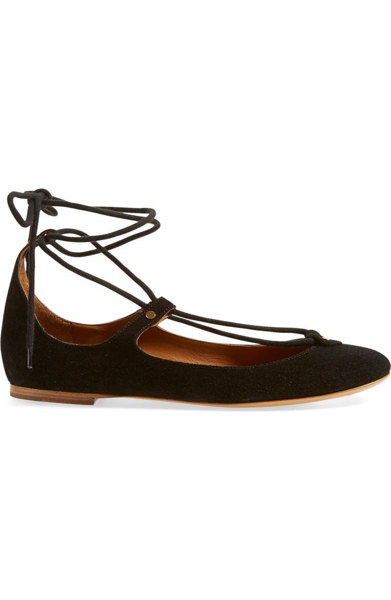 Chloé 'Foster' Lace-Up Ballet Flat, Alternate, color,