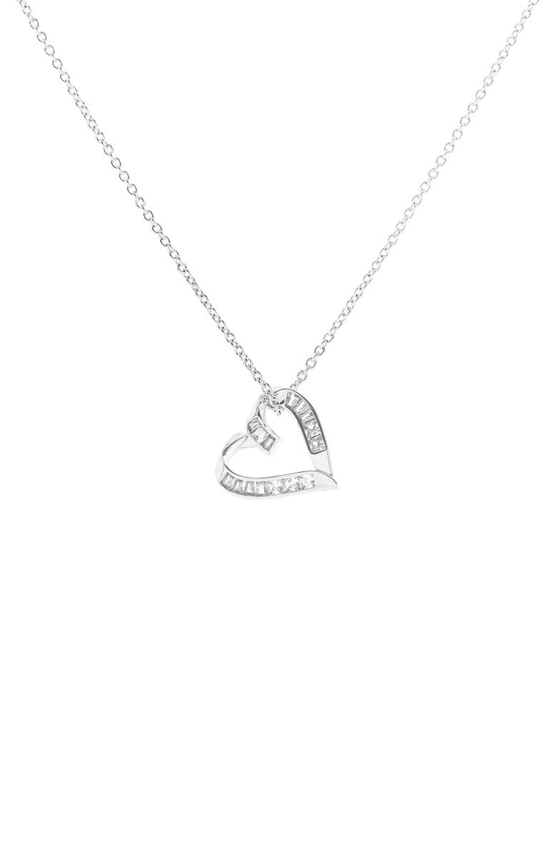 Danecraft CZ Heart Pendant Necklace & Earrings Set, Alternate, color, 