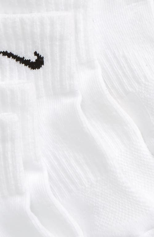 Nike 6-pack Everyday Cush Ankle Socks In White/black