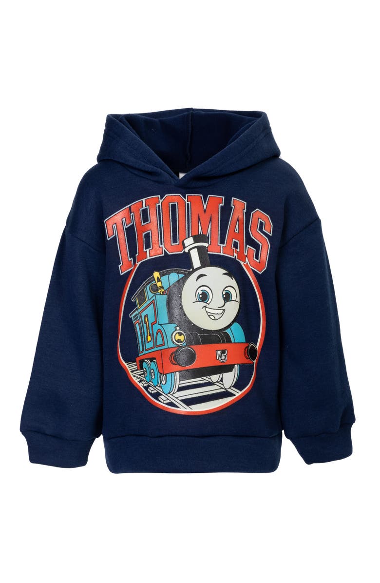 THOMAS & FRIENDS Fleece Hoodie, Main, color, Thomas Navy Blue