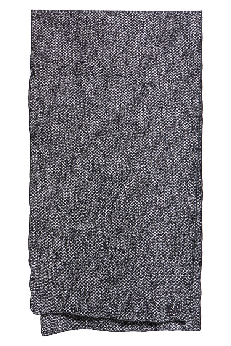 Herringbone Wool Scarf, Alternate, color, DARK GRAY