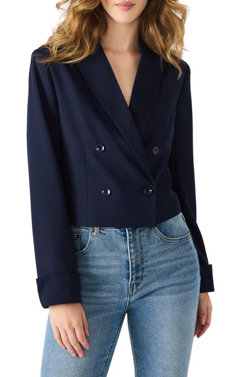 Rowane Double Breasted Crop Blazer