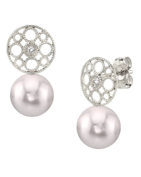 Akoya Pearl & Diamond Faye Earrings