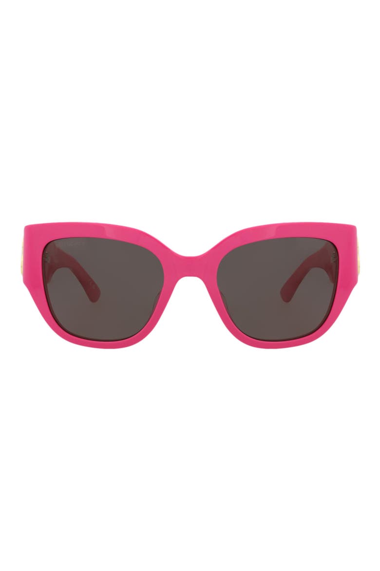 55mm Square Sunglasses, Main, color, PINK PINK GREY