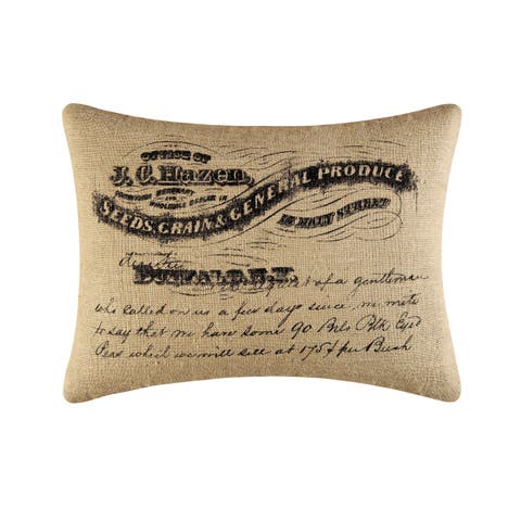 General Produce Burlap Printed Accent Pillow, 18" x 24"