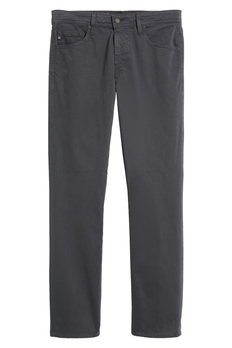 Everett Stretch Sateen Slim Straight Pants, Alternate, color, MELANGE SMOKE