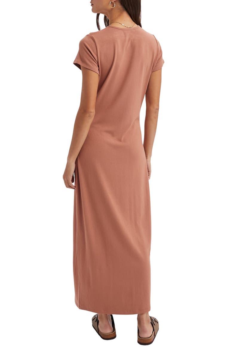 Basic Maxi T-Shirt Dress, Alternate, color, CLAY