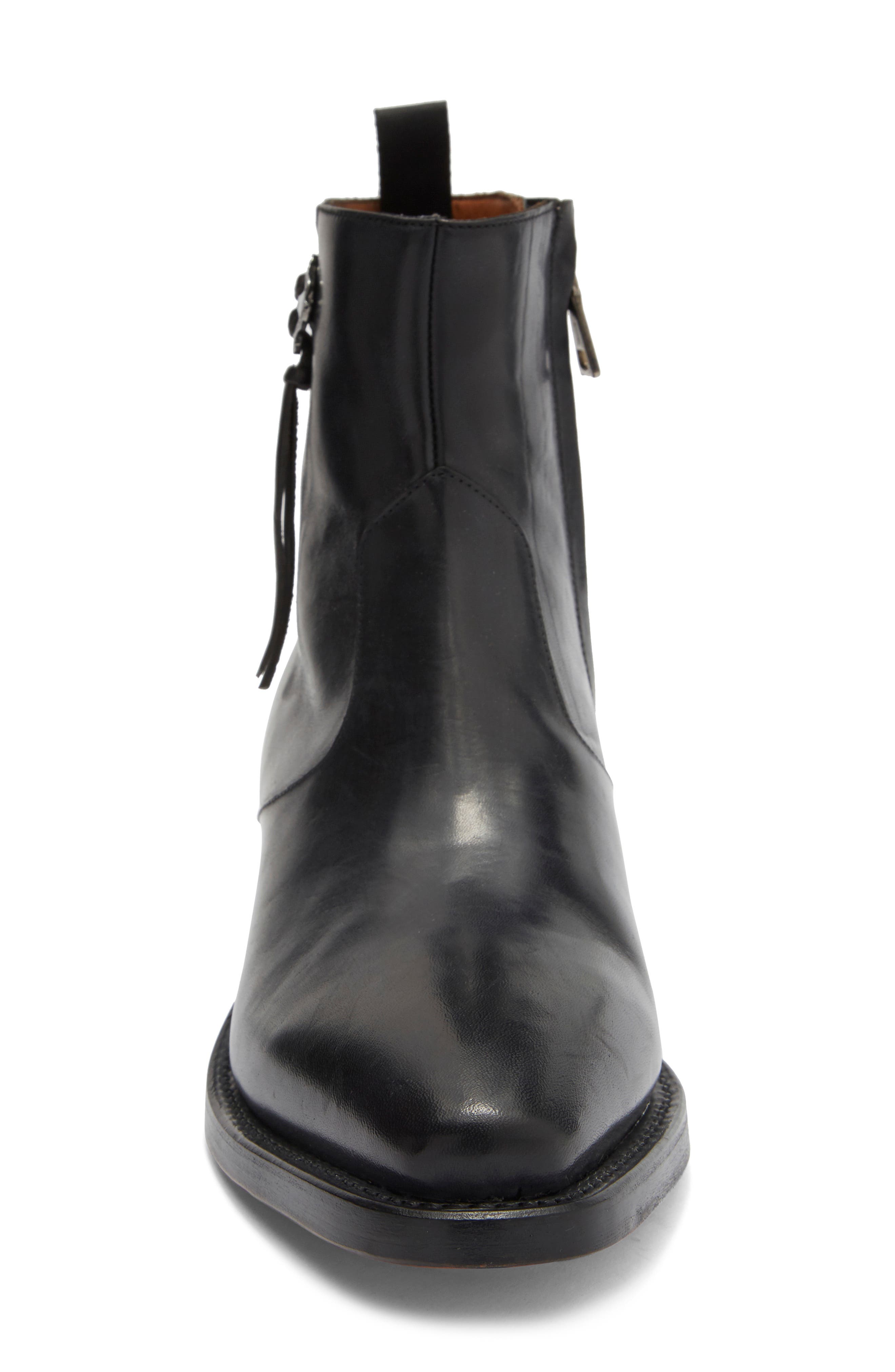 John Varvatos Walker Tassel Zip Boot, Alternate, color, Black