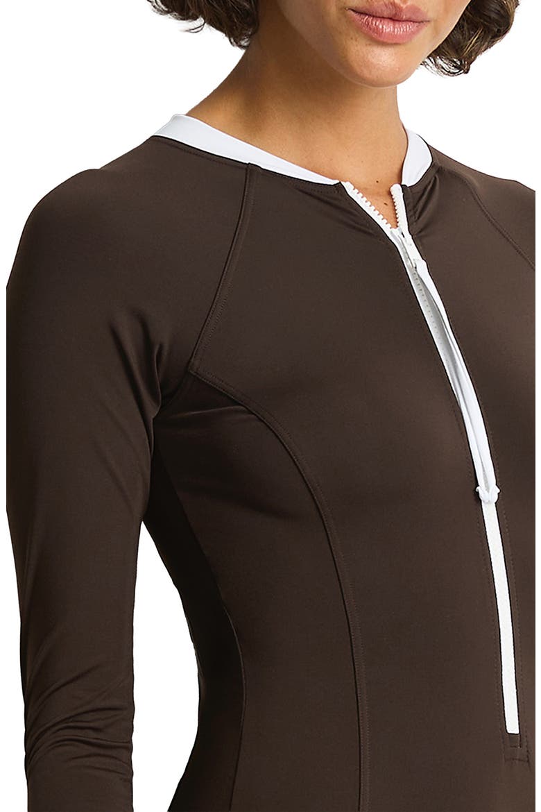 De Luxe Long Sleeve Surf Suit, Alternate, color, ESPRESSO