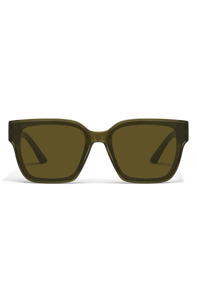 QUAY Drive In 66mm Square Sunglasses, Main, color, Olive/ Olive