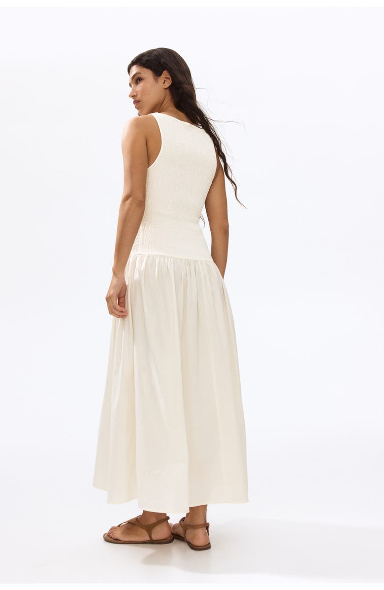 H&M Smocked Seersucker Dress, Alternate, color, 