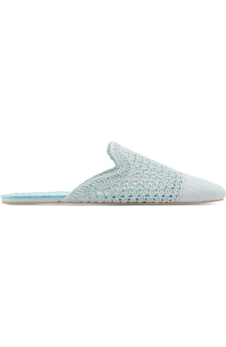 MANGO Crochet Indoor Mule Slipper, Alternate, color, Blue