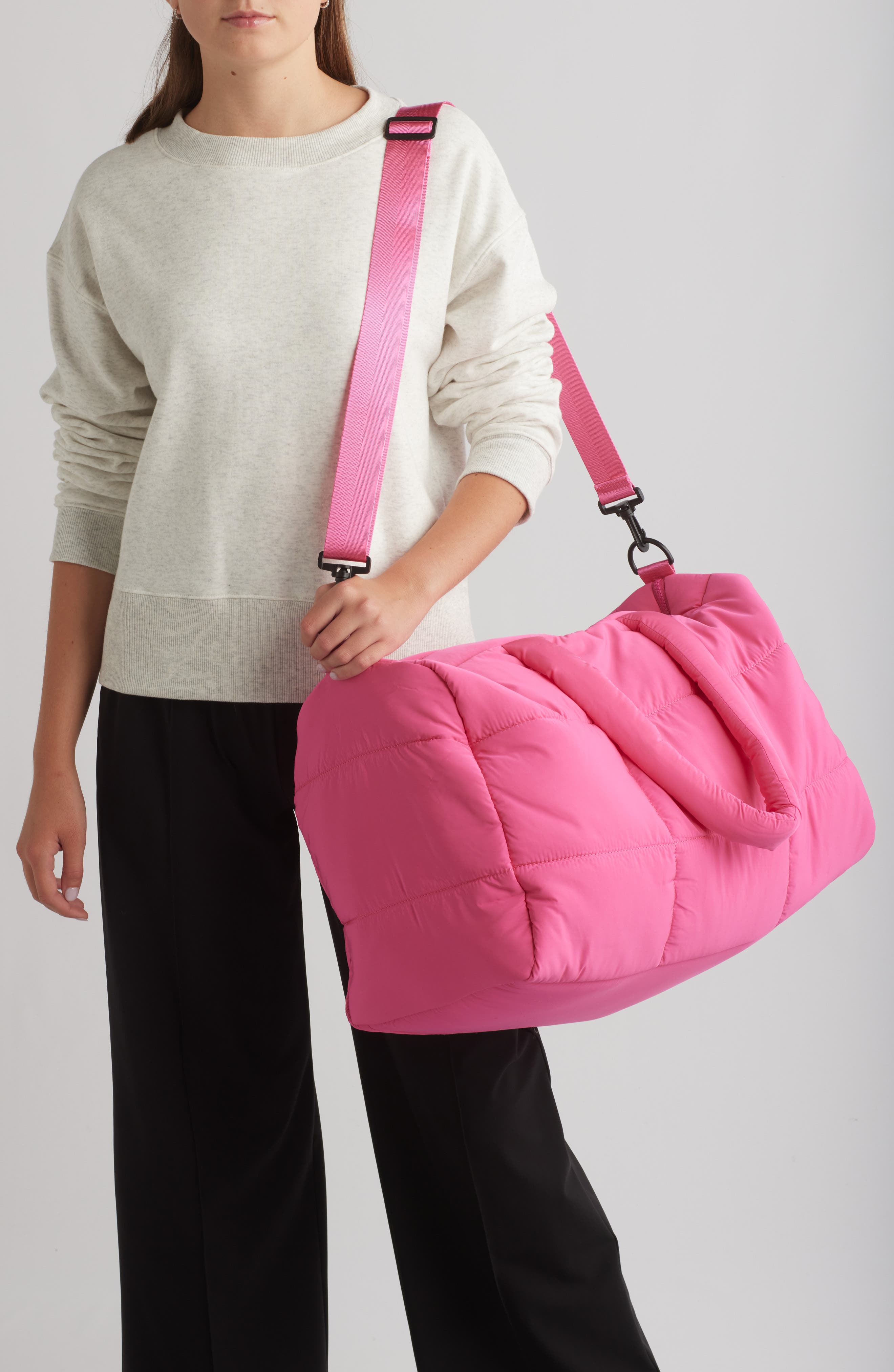 Cloud Duffle Bag, Alternate, color, NEON PINK