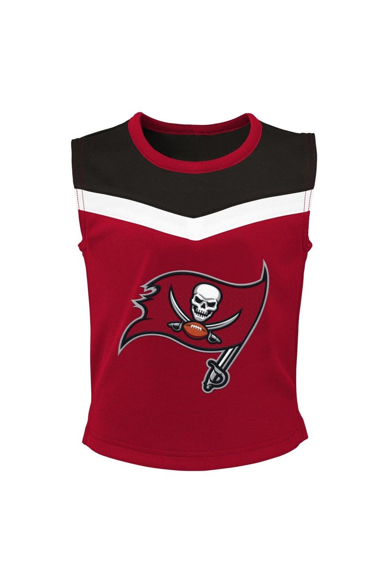 Girls Youth Red Tampa Bay Buccaneers Spirit Two-Piece Cheerleader Set, Alternate, color, Red