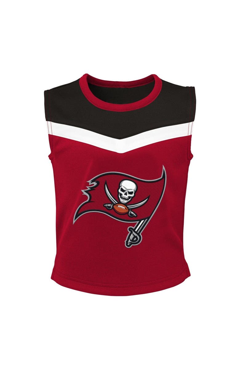 Outerstuff Girls Youth Red Tampa Bay Buccaneers Spirit Two-Piece Cheerleader Set, Alternate, color, Red