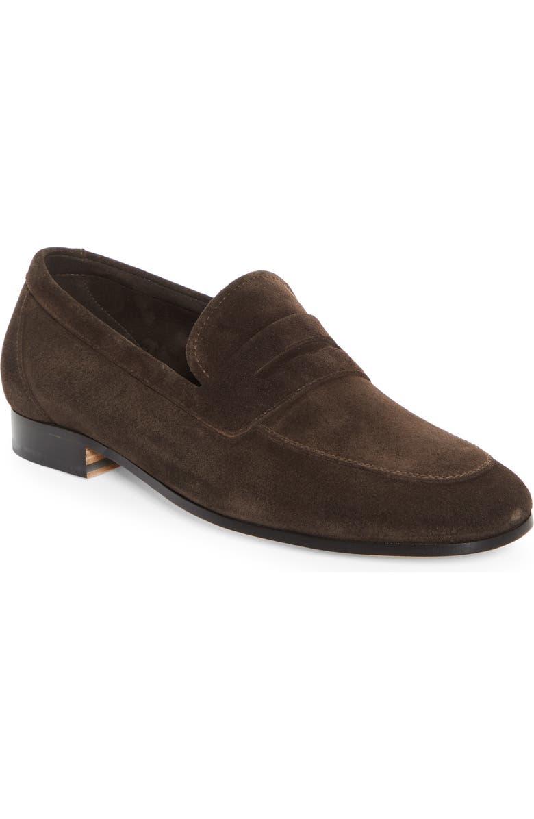 JM WESTON Woogie Penny Loafer, Main, color, Dark Brown