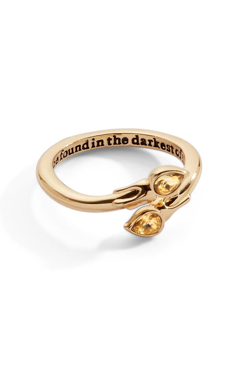 Alex and Ani Harry Potter Great Hall Candle Wrap Ring, Main, color, Gold