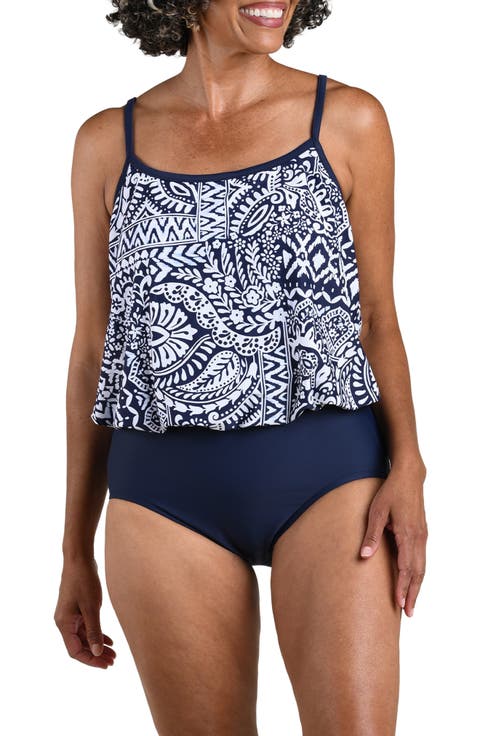 Bohemia Blouson Full Coverage One-Piece Swimsuit