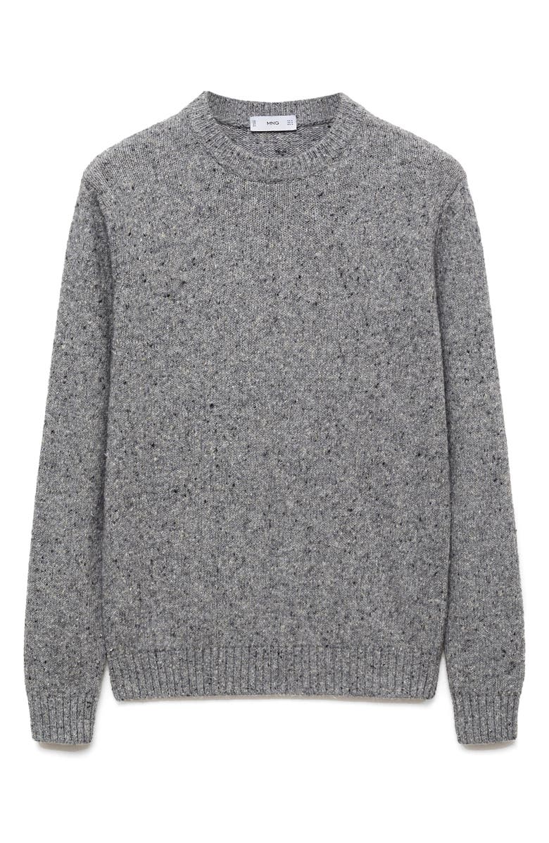 MANGO Nep Crewneck Sweater, Main, color,