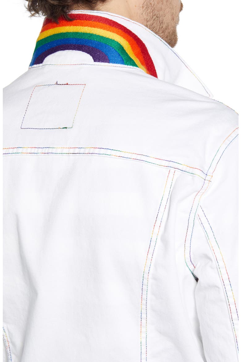 Levi's® Rainbow Embroidered Trucker Jacket, Alternate, color, TWO SPIRIT